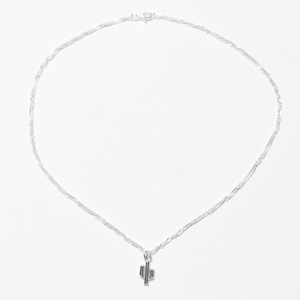 New Silver Cactus Necklace